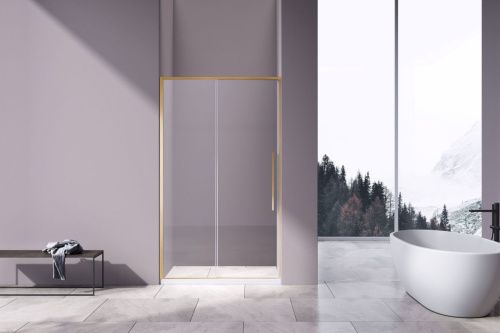 Душевая дверь Vincea Slim-N VDS-4SN140CLG 140х195 стекло прозрачное профиль золото - фото 2