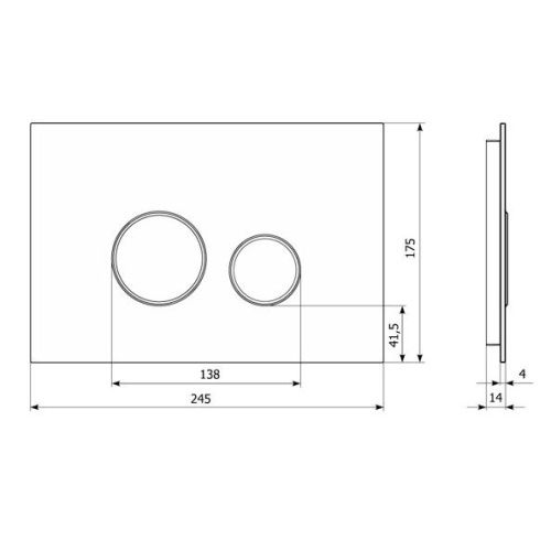 Клавиша смыва механическая Lavinia Boho RelFix 3805004B цвет черный/хром - фото 4