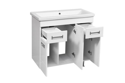 Тумба под раковину Stella Polar Фиора SP-00000213 80х40 напольная цвет белый - фото 4