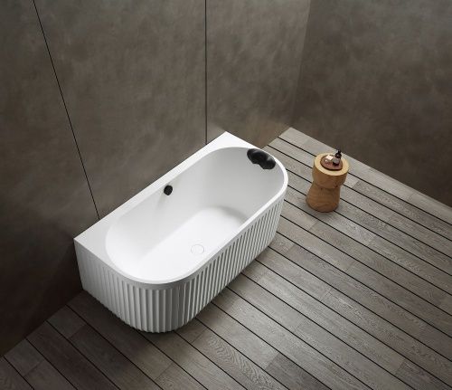 Ванна из искусственного камня Abber Leipzig AM9916 170х80 пристенная овальная с каркасом - фото 2