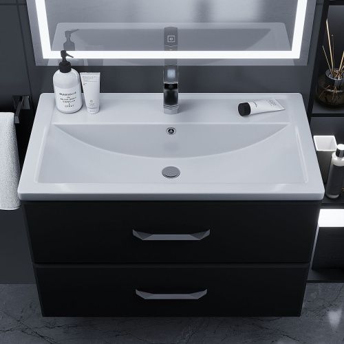 Раковина из искусственного камня Uperwood Foster 291020342 80х50 полувстраиваемая цвет белый - фото 4