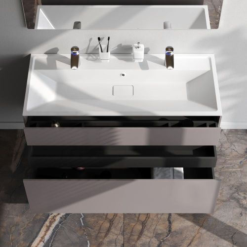 Тумба под раковину Am.Pm Inspire V2.0 M50AFHX1203EGM 120х50 подвесная цвет серый - фото 3