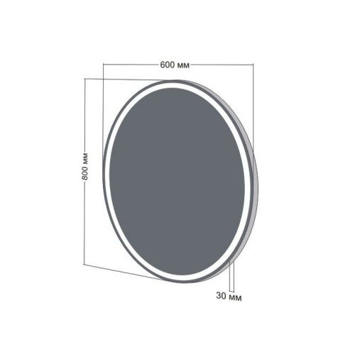 Зеркало с подсветкой Бриклаер Эстель 4627125414343 60х80 подвесное - фото 3