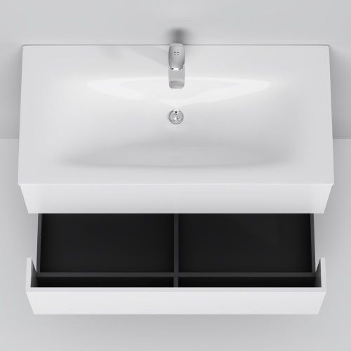 Раковина из сантехнического фарфора Am.Pm Spirit V2.0 M70AWCC1002WG 100х50 встраиваемая цвет белый 1 отверстие под смеситель