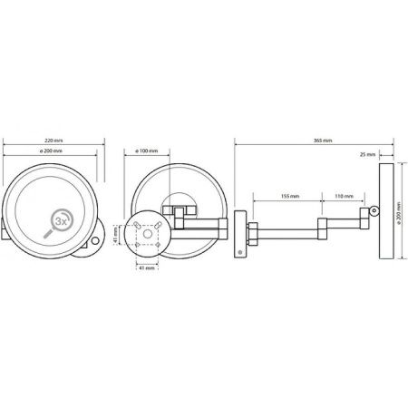 Косметическое зеркало Bemeta 116101142