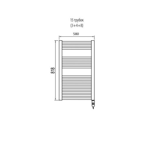 Полотенцесушитель электрический Irsap Ares EIS058IK1IR01NNN01 60х80 черный - фото 2