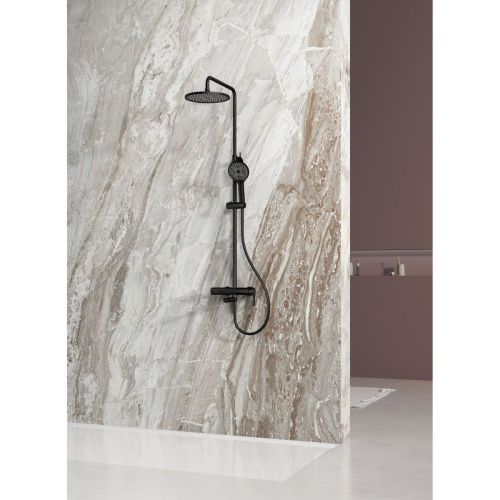 Душевая стойка Splenka S224.24.06 настенная цвет черный - фото 4