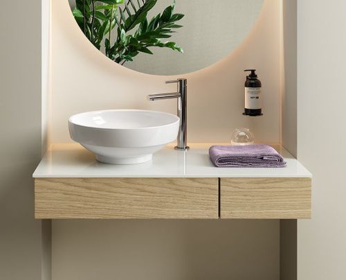 Тумба под раковину Vitra Origin 65675 90х50 подвесная цвет коричневый - фото 3