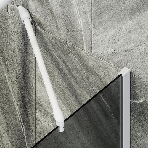 Душевая шторка на ванну Maybah Glass MGV-80-1ш 60х140 стекло тонированное профиль белый ориентация универсальная - фото 5