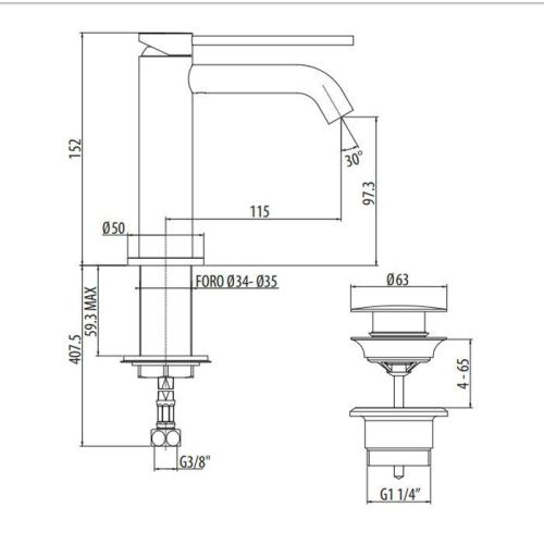 Смеситель Gattoni CIRCLE TWO 9142/91BO на раковину белый - фото 2