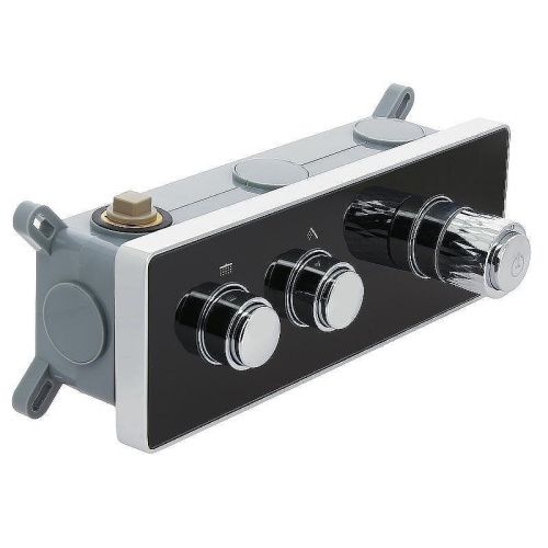 Душевая система ALMAes Stora TVZ-0899 встраиваемая в стену цвет черный с термостатом - фото 3