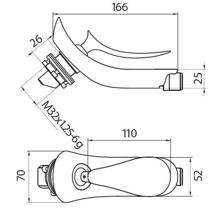 Смеситель Creavit FG3501 на биде хром