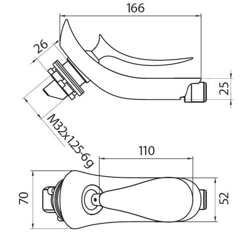 Смеситель Creavit FG3501 на биде хром - фото 2
