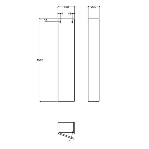 Шкаф-пенал Falper 7.0 R1103000000BQ 30х150 цвет белый - фото 2