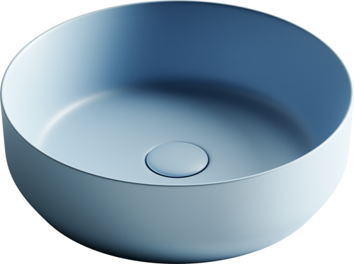 Раковина из сантехнического фарфора Ceramica Nova ELEMENT CN6022ML 40х40 накладная цвет синий без отверстий под смеситель - фото 2