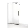 Душевая шторка на ванну New Trendy Smart Black EXK-4200 100х150 стекло прозрачное профиль черный ориентация универсальная