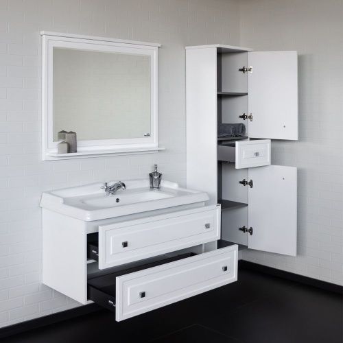 Тумба с раковиной Comforty Феррара 00-00020308CF 100х50 подвесная цвет белый - фото 5