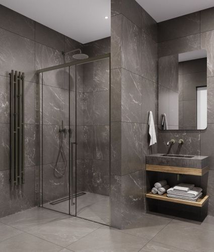 Душевая дверь Timo T49R 130х200 стекло прозрачное профиль никель - фото 2