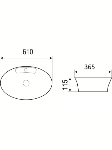 Раковина из сантехнического фаянса WeltWasser WW SK 10000003858 60х40 подвесная цвет белый без отверстий под смеситель - фото 3