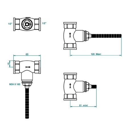 Встраиваемая часть вентиля 1/2" THG General items G00 G00-A00-30/CA
