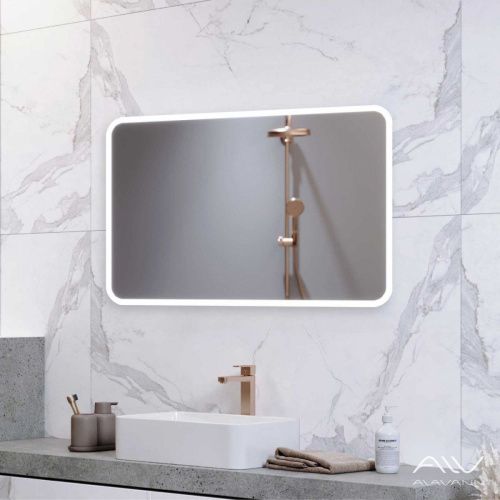 Зеркало с подсветкой и антизапотевателем Alavann Cat ALV0041002 90х60 подвесное - фото 2