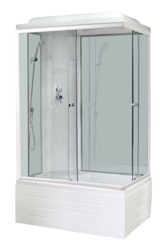 Душевая кабина Royal Bath ВР RB8100BP6-WT-L 100х80 прямоугольная с крышей ориентация левая