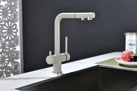 Смеситель для кухни Paulmark SERPENTINE Se213222-BE на мойку бежевый