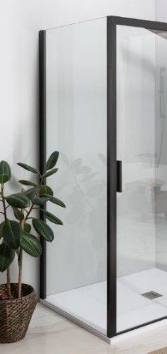 Душевая перегородка Aquanet Pleasure AE60-F-80H200U-BT 80х200 стекло прозрачное профиль черный - фото 2