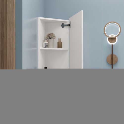 Зеркало-шкаф Onika Мини 303002 40х60 подвесной цвет белый/коричневый - фото 5