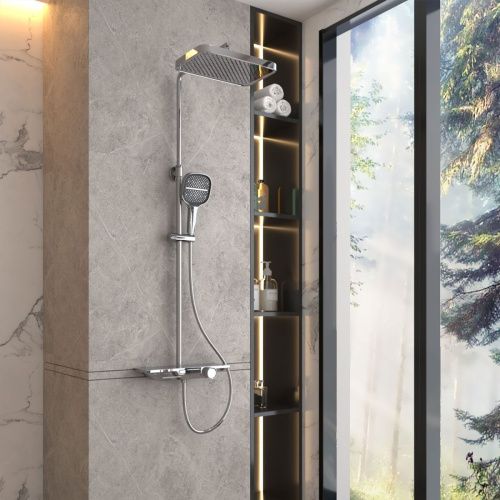 Душевая стойка Vincea VSFS-411CH настенная цвет хром