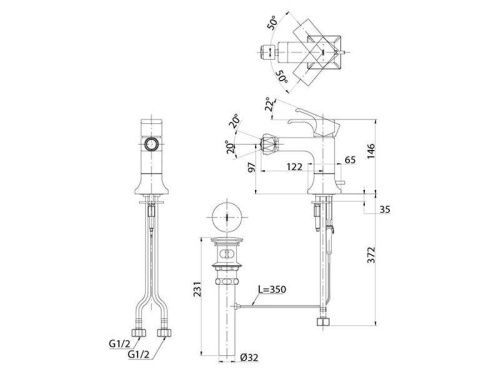 Смеситель Toto TRG08301R на биде хром - фото 2