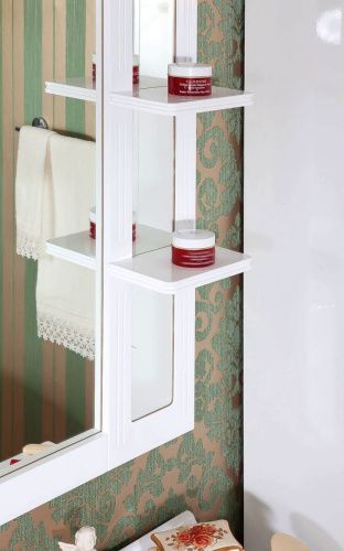 Зеркало-шкаф Бриклаер Анна 4627125411359 120х100 подвесной цвет белый - фото 4