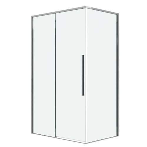 Душевая перегородка Grossman Galaxy 200.K33.01.80.10.00 80х195 стекло прозрачное профиль хром - фото 2