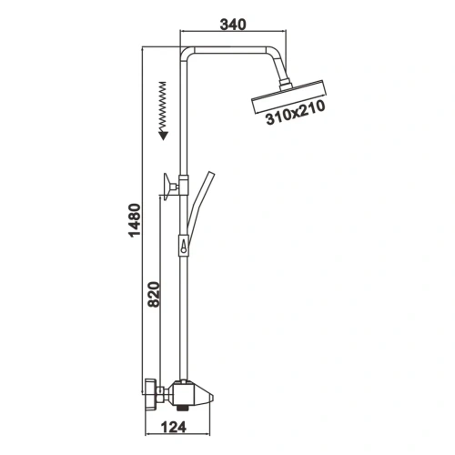 Душевая стойка Rose R3736 настенная цвет хром с термостатом - фото 3