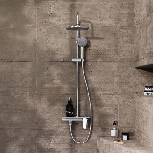 Душевая стойка Damixa Jupiter 977730000 настенная цвет хром - фото 4