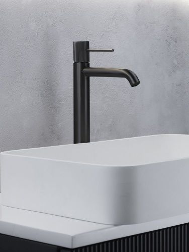 Смеситель для раковины AltroBagno Bilancia AltroBagnoBilancia010228MB на столешницу черный - фото 3