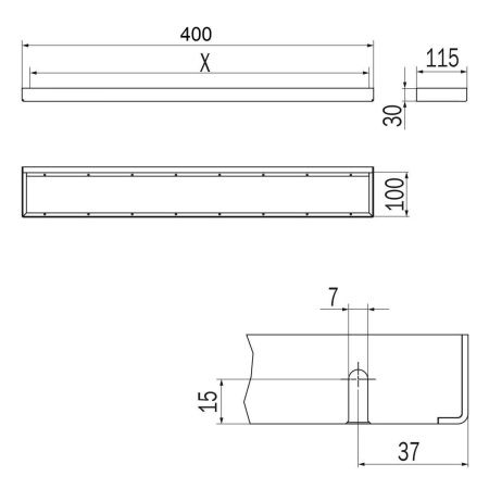 Рейлинг Inda INDISSIMA BARRA A8883CNE