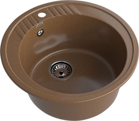 Кухонная мойка Granfest Rondo R-520 терракот 50х50 цвет коричневый поверхность матовая