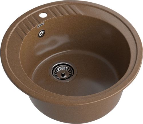 Кухонная мойка Granfest Rondo R-520 терракот 50х50 цвет коричневый поверхность матовая - фото 2