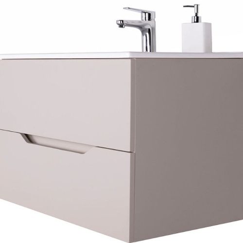 Тумба с раковиной Orange Line Li-60TuL+Ra 60х50 подвесная цвет коричневый - фото 5