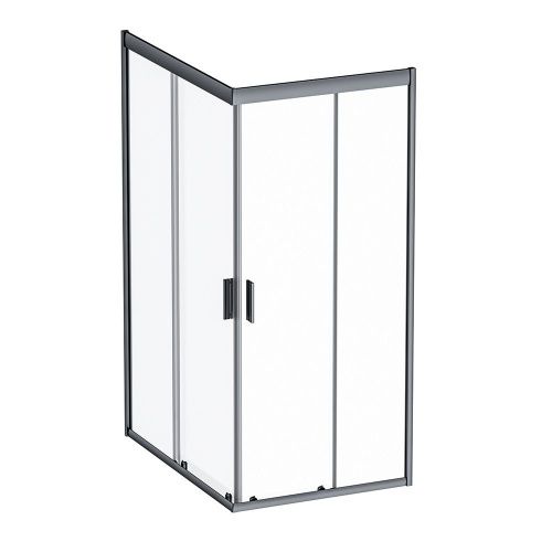 Душевой уголок Am.Pm Gem W90G-404-120290-BT 120х90 стекло прозрачное профиль черный без поддона - фото 2