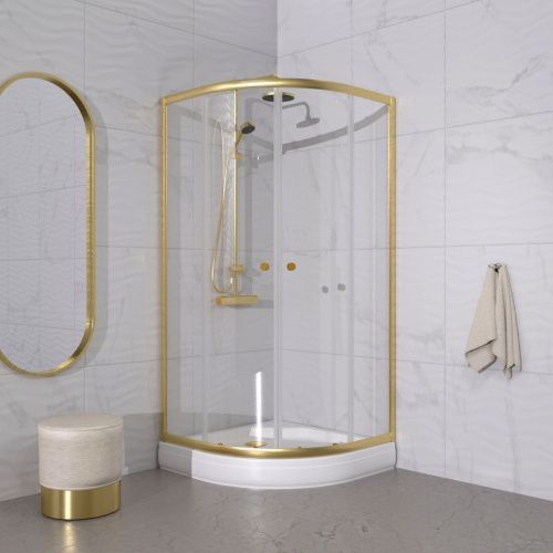 Душевой уголок Тритон Альфа Щ0000073921 90х90 стекло прозрачное профиль хром с поддоном - фото 4