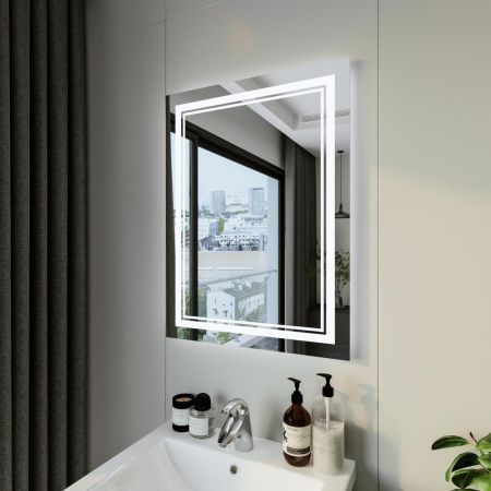 Зеркало с подсветкой Бриклаер Эстель 4627125414275 60х80 подвесное