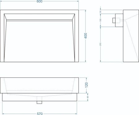 Раковина из искусственного камня Uperwood Mariana 291020322 60х40 накладная цвет черный