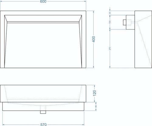 Раковина из искусственного камня Uperwood Mariana 291020322 60х40 накладная цвет черный - фото 2