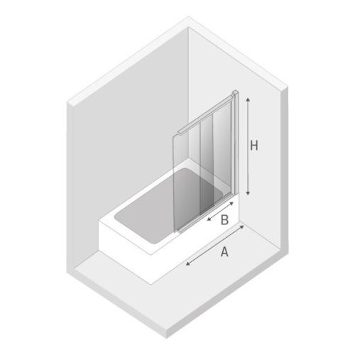 Душевая шторка на ванну New Trendy Sensi P-0045 85х150 стекло прозрачное профиль черный ориентация универсальная - фото 5