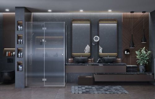 Душевой уголок Ambassador Diamond 12011108L 120х90 стекло прозрачное профиль хром без поддона - фото 4