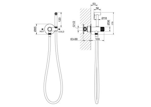 Гигиенический душ Aquatek БЕТТА AQ1023MB черный - фото 5