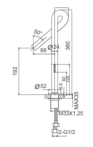 Смеситель Wonzon & Woghand Loop WW-112-00-508 на раковину черный - фото 5