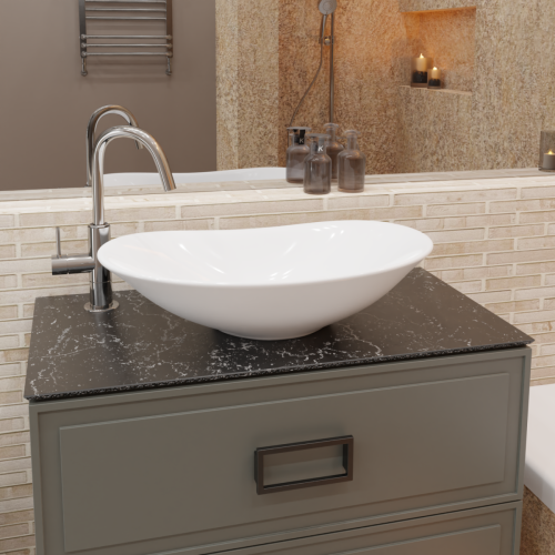 Раковина из сантехнического фаянса CHARUS TORRE BIANCA 700-059W 60х40 накладная цвет белый без отверстий под смеситель - фото 3